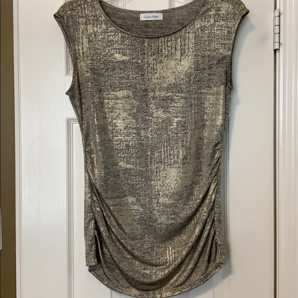 Gold Calvin Klein top